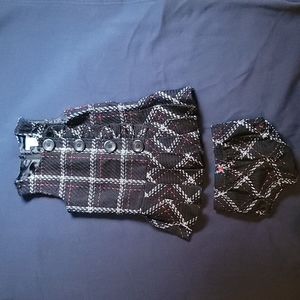 Girls Christmas dress with bloomers, size 18M